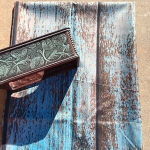 Rustic Shower Curtain & Tissue Box Holder